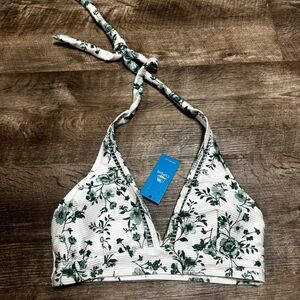 Cupshe Floral Bikini Top Size Small NWT